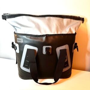 BUILT NY Welded Cooler Bag, Large, Black & Grey, Shoulder Strap & Handles